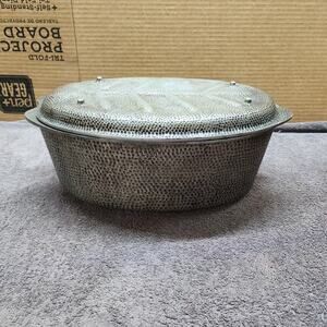 Vintage hammered roaster HomeWare HAB Co. Ohio pot with lid and insert U